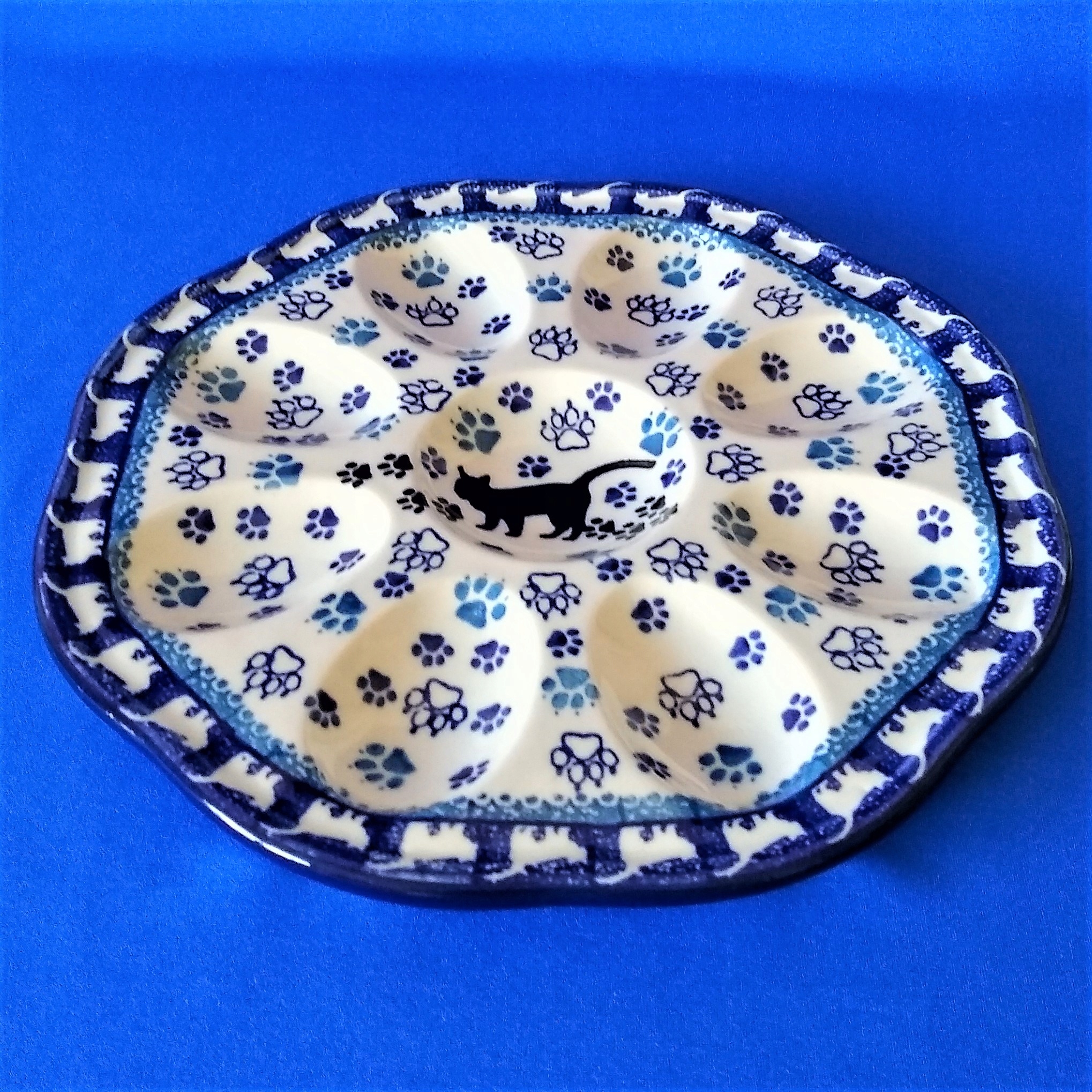 

Talerz na jajka 23,5 cm, Ceramika Bolesławiec.