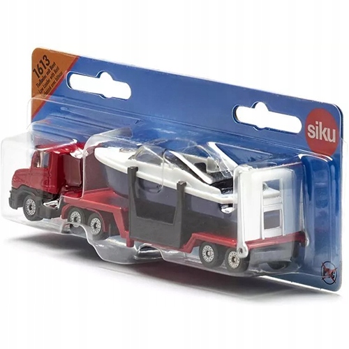 CIĘŻARÓWKA LAWETA Z JACHTEM ŁÓDŹ TIR 1613 - SIKU Stan opakowania oryginalne