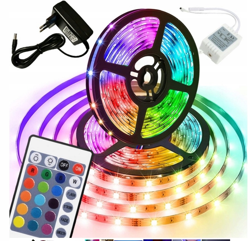 

Taśma Led Kolorowa Wodoodporna 5M Rgb Pilot