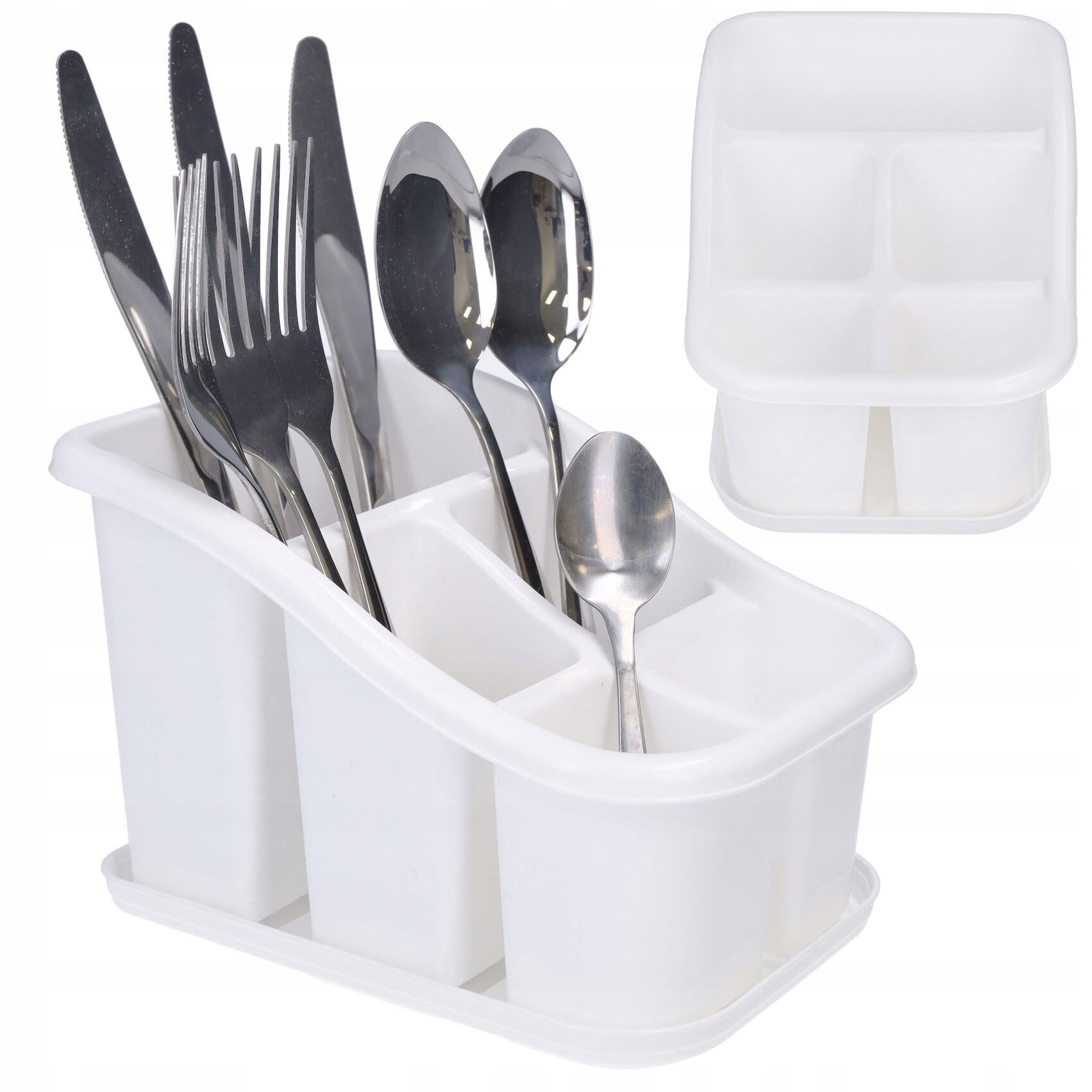 

Ociekacz na sztućce pojemnik suszarka biały