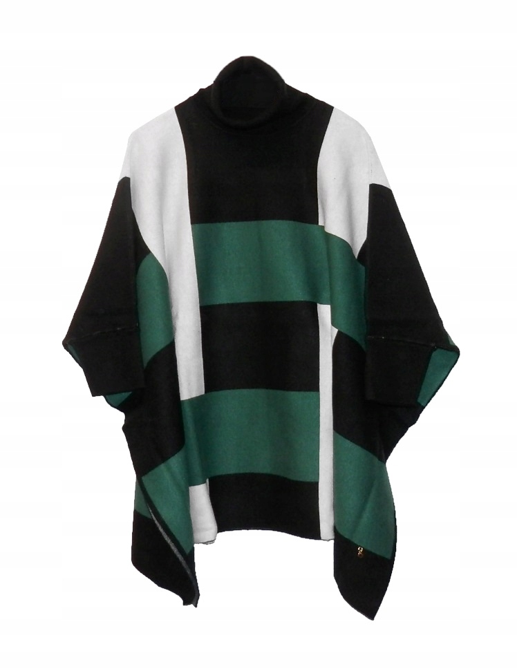Dámský Svetr Pončo Golf Artigli Geometrický Vzor Široký vel. M