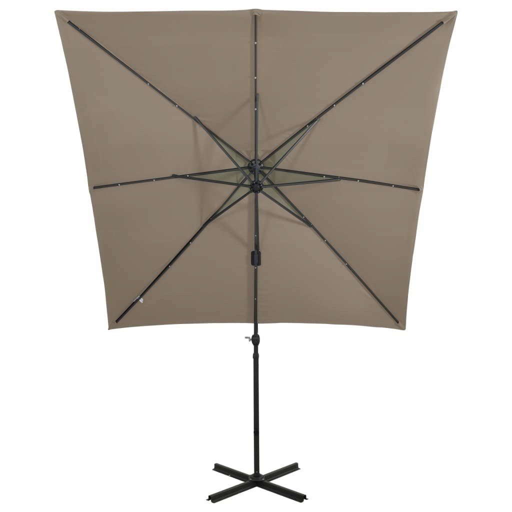 Lumarko Parasol wiszący z lampkami LED i słupkiem, Producent VidaXL