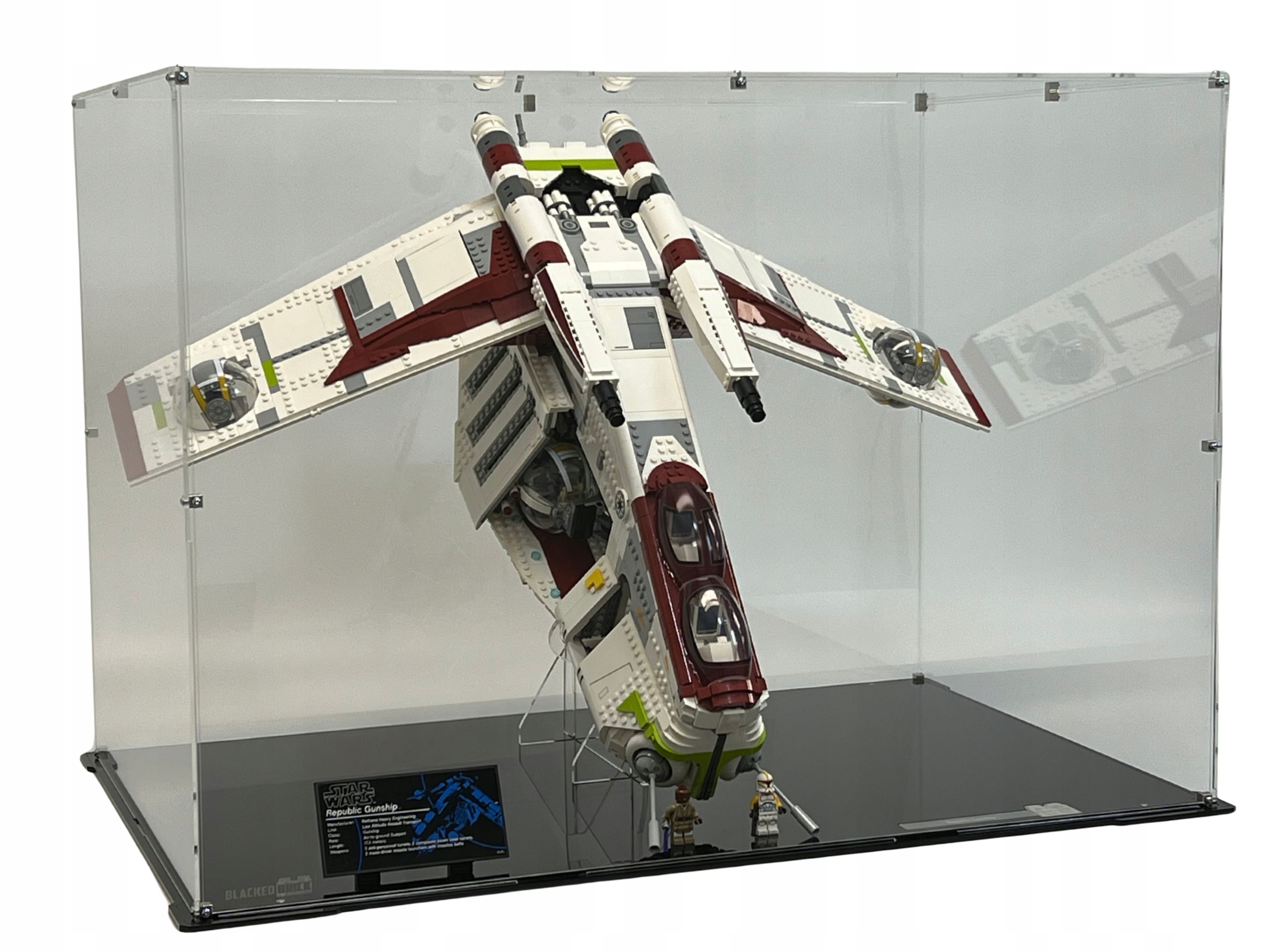 Vitrína Blacked Brick pre Lego 75309 Star Wars Kanonierka republiky