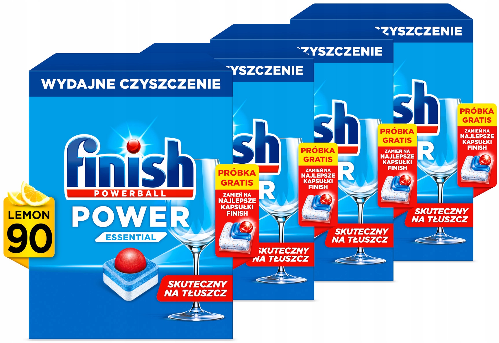 Tablety do myčky citron Finish Power Essential Lemon, sada 360 kusů