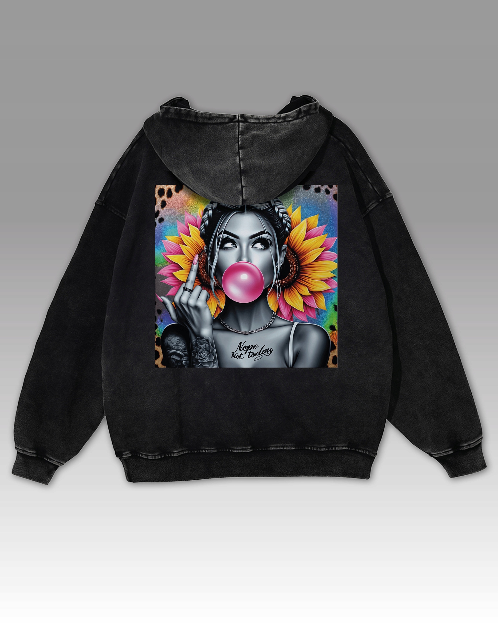 Mikina Nope Not Today Bunt Pop-Art Nezávislost Quinn Černá XL