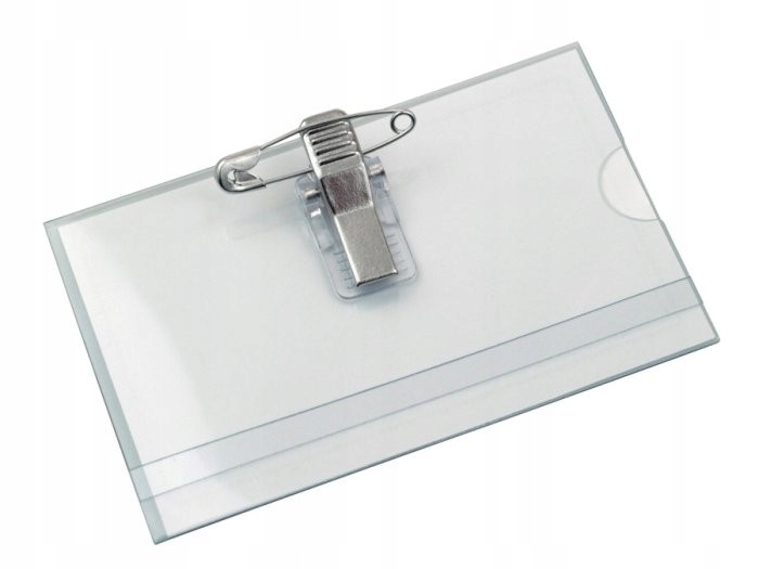 

Identyfikator z klipsem i agrafką 57x90 mm 50szt