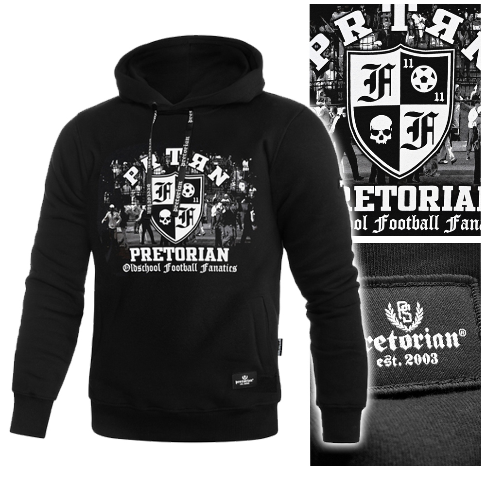 Pánská Mikina S Kapucí Pretorian Černá vel. S