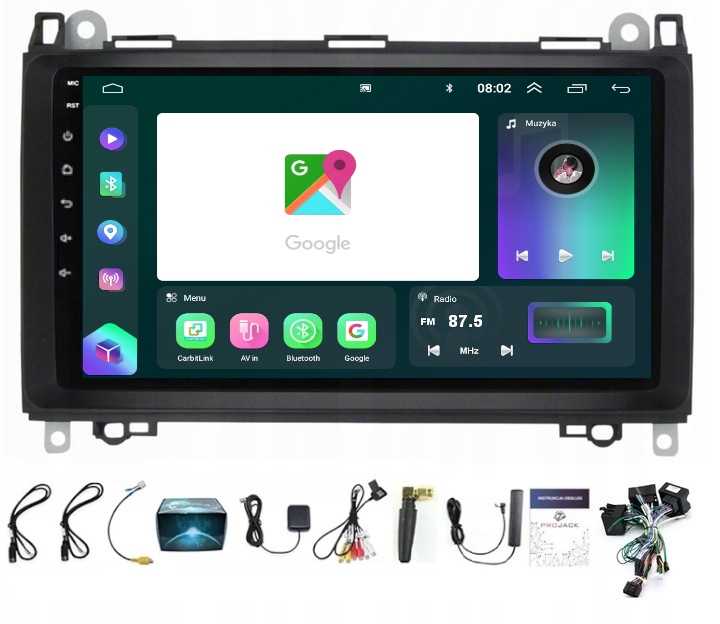 Rádio Navigácia Mercedes W169 W245 2005-2011 Carplay Android 8GB 128GB Sim