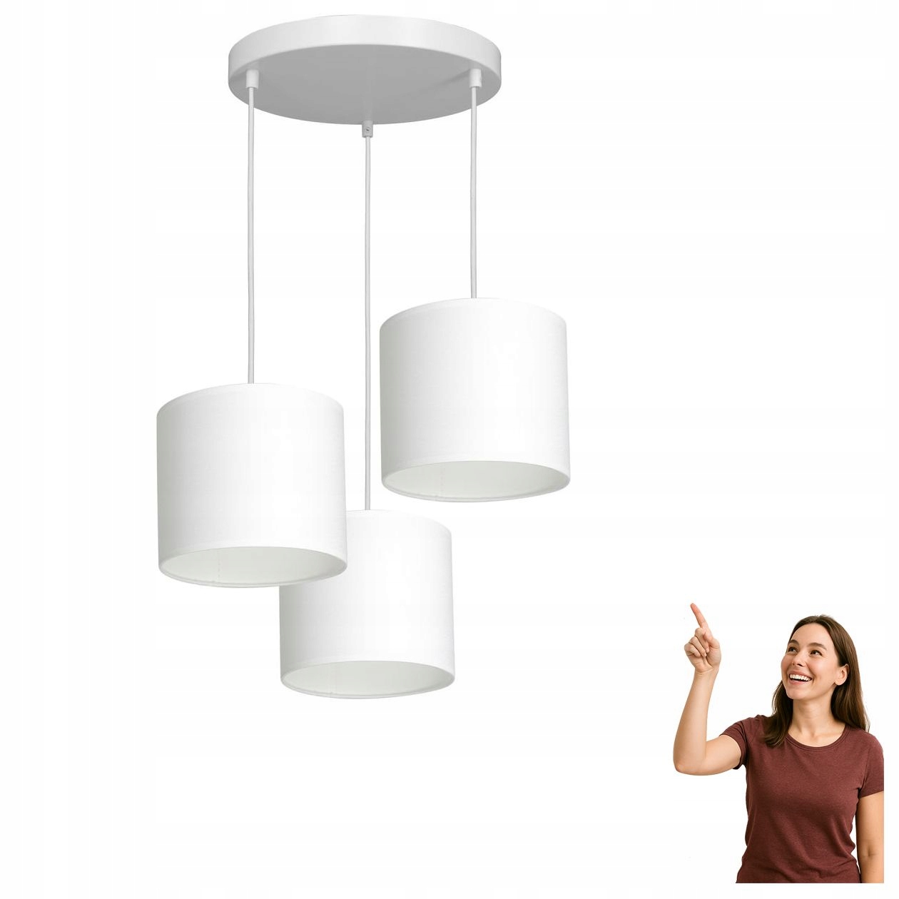 Trojitá závesná lampa na kruhu Arden 3430 Luminex