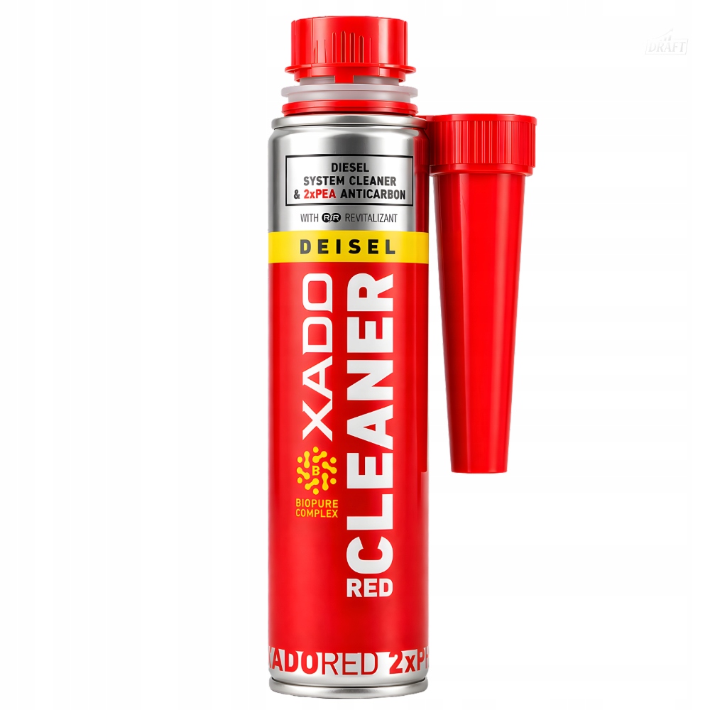Xado Red Cleaner Diesel regeneruje i czyści wtryski oraz pompę, pierścienie