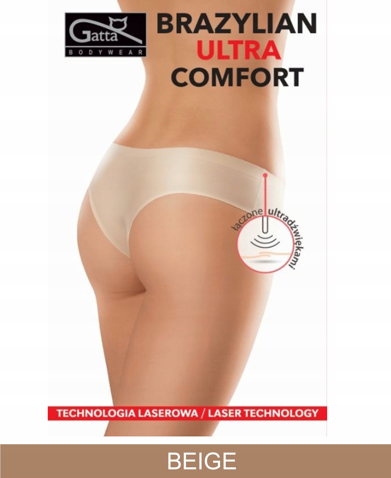 

Gatta Majtki Brazylian Ultra Comfort XS/Beige