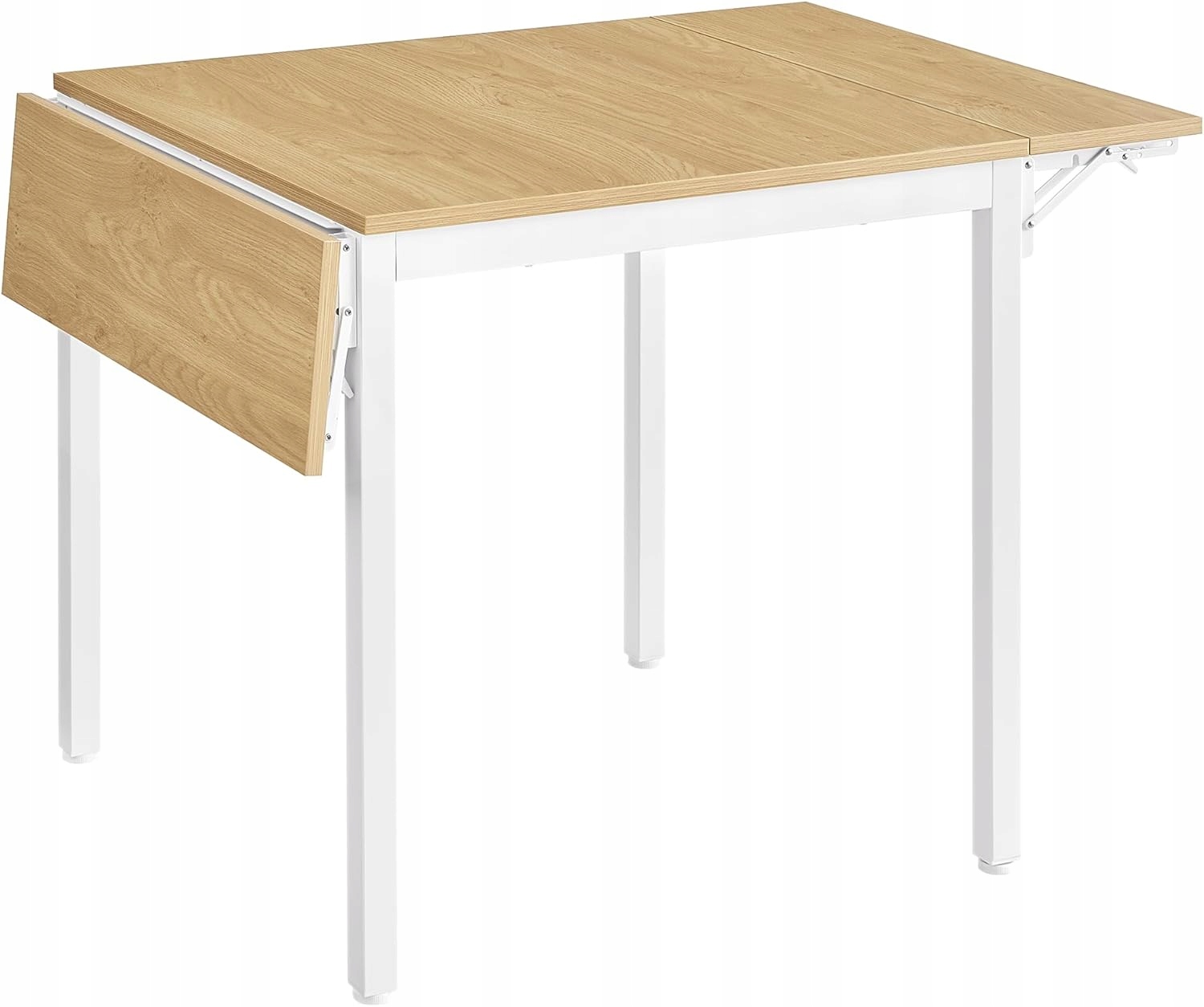 Jedálenský Stôl Obldĺžnikový Vasagle Rozkladací Biely Dub
