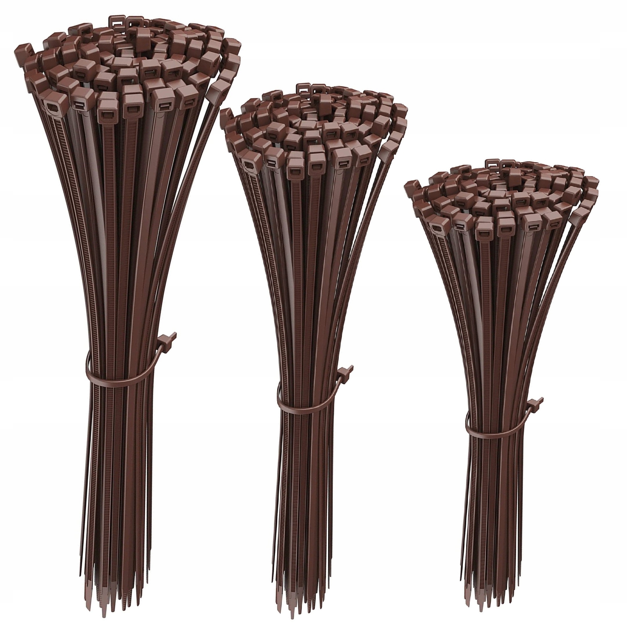 100szt OPASKI KABLOWE ZACISKOWE TRYTKI TRYTYTKI BRĄZOWE KOLOROWE 2,5X150 mm Szerokość 2.5 mm