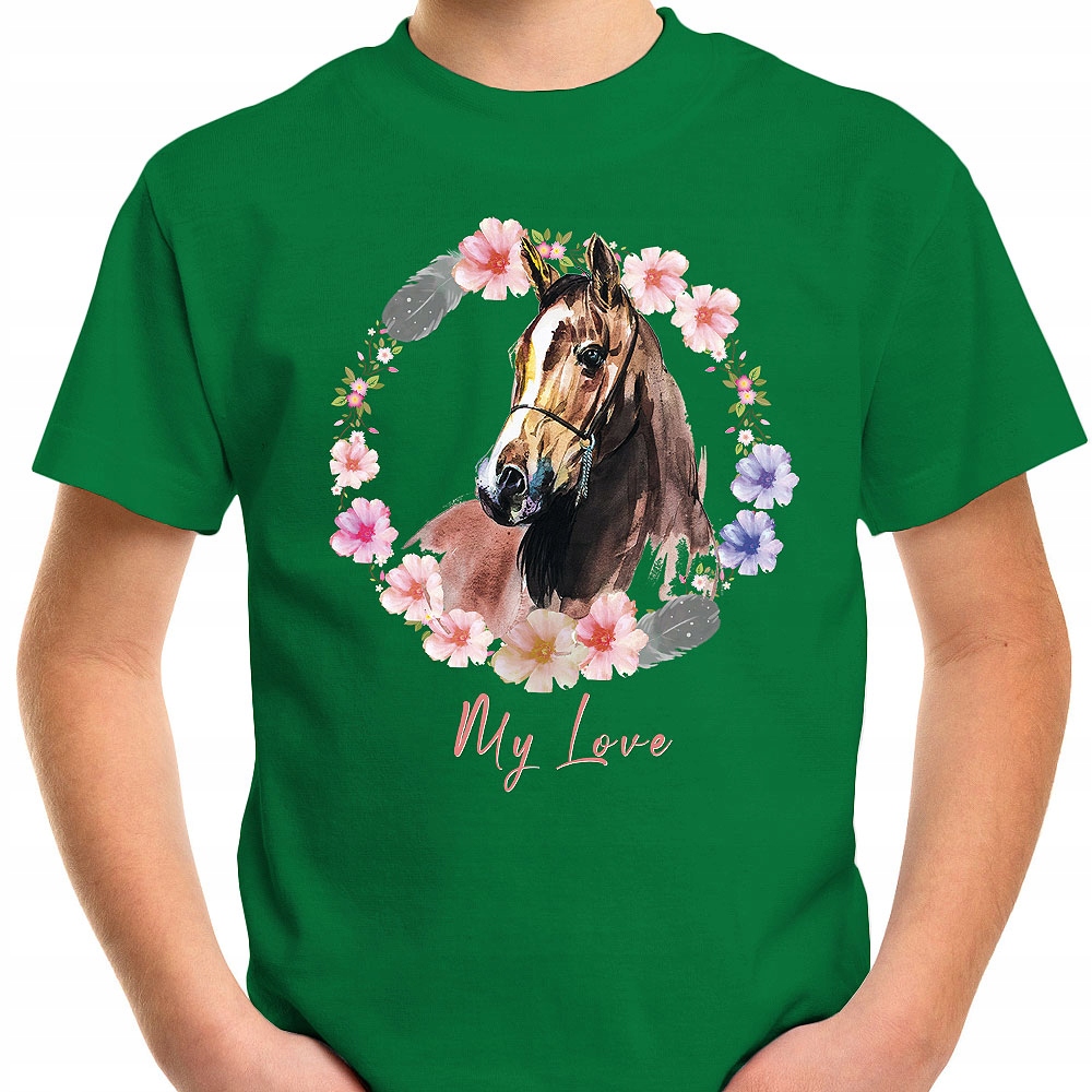 T-SHIRT KOSZULKA DLA DZIECKA KONIE 152 SUPER JAKOŚĆ