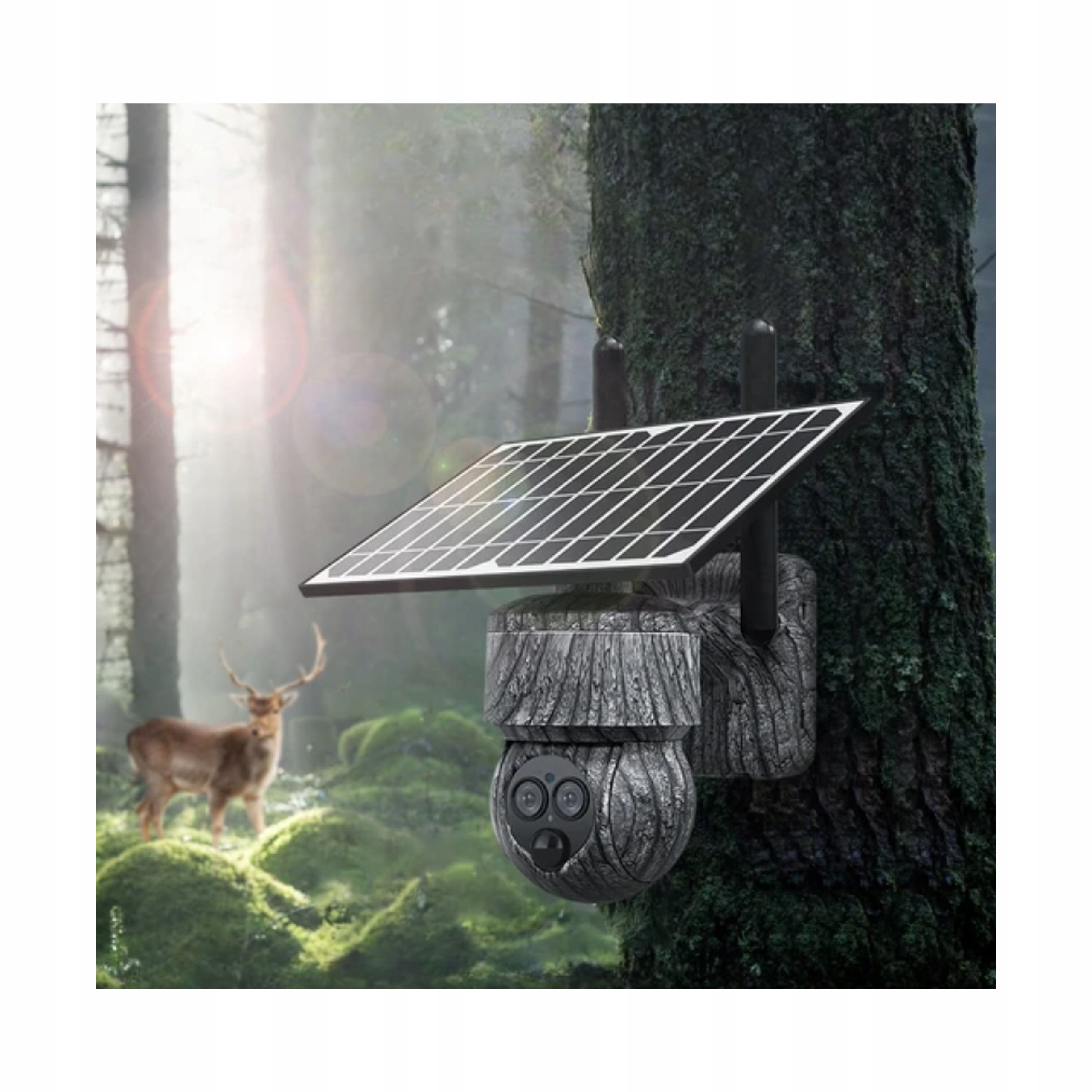 Kamera Fotopułapka Zewnętrzna GSM 6MPX Panel Solarny Detekcja Ruchu 12 Zoom Model 4GZoom12