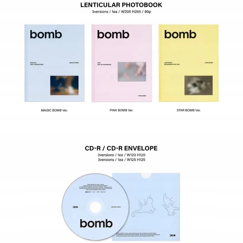 PRE-ORDER) ILLIT - [BOMB] 3rd Mini Album,PINK BOMB