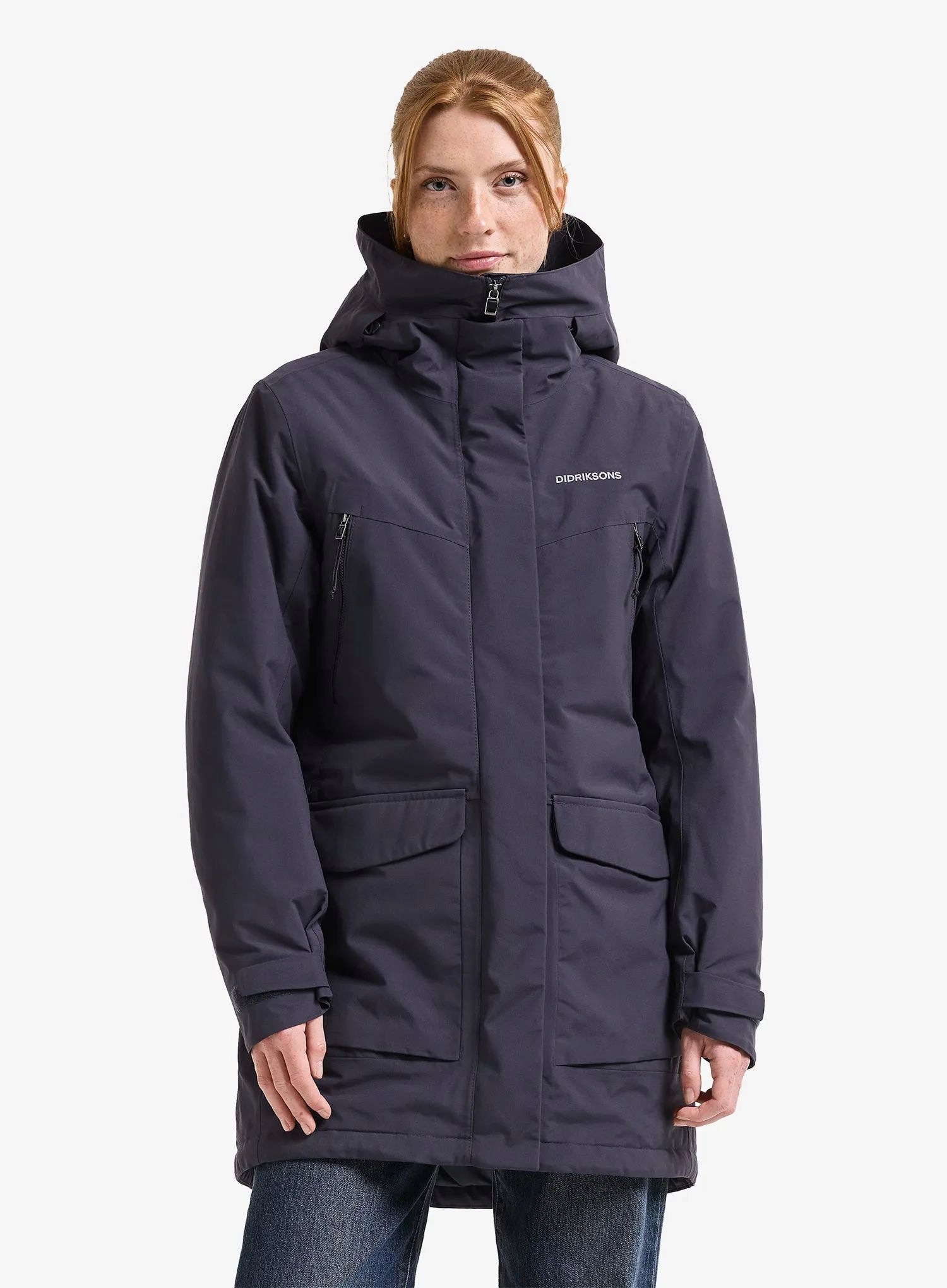 Parka zimowa damska Didriksons Felia Parka dark night blue 36 (s)