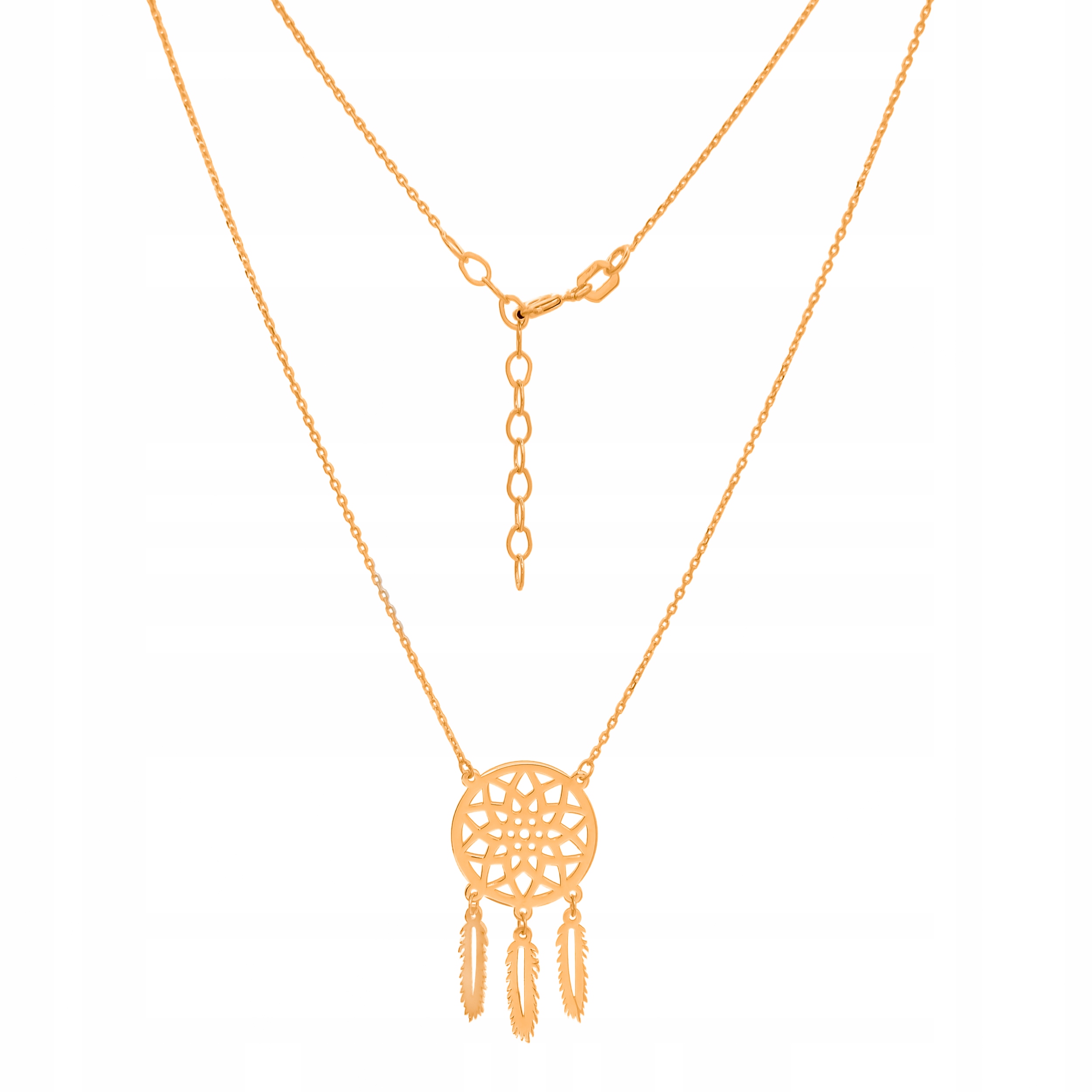 

Złoty Naszyjnik Łapacz Snów Dreamcatcher Grawer