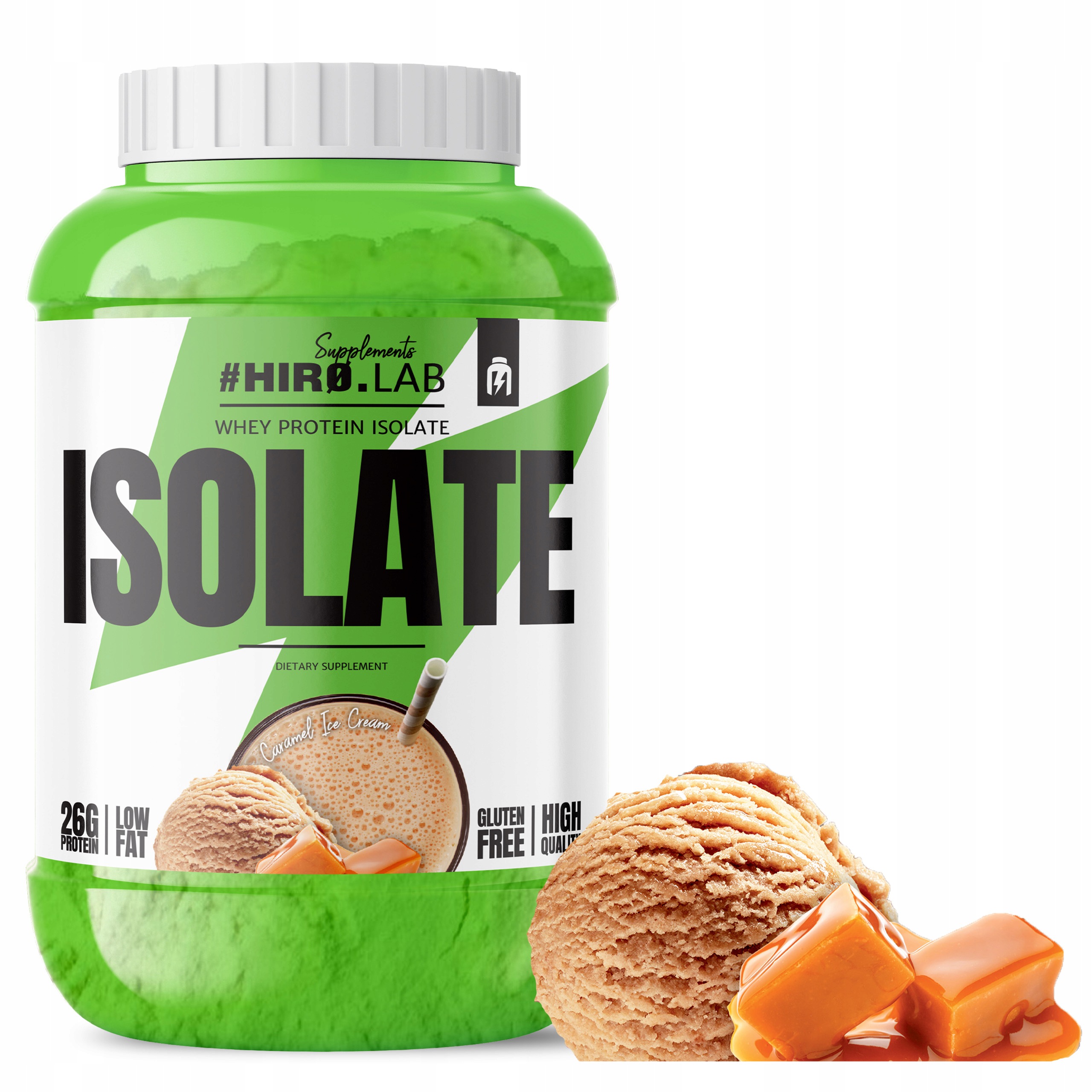Protein Wpi Whey Protein Isolate Izolát Doplněk Stravy 1800 g Zmrzlina Karamel Hiro