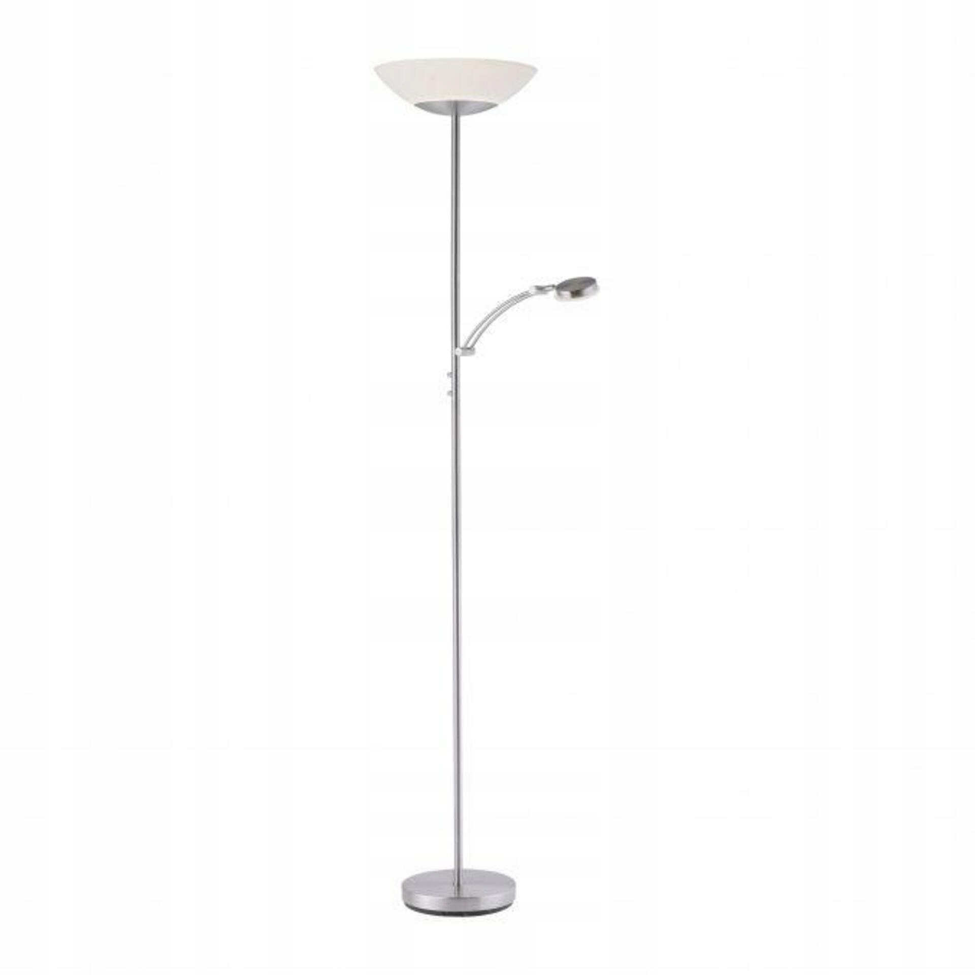 Stojacia Led lampa Paul Neuhaus s čítacím ramenom, oceľová, 3000K, stmievateľn