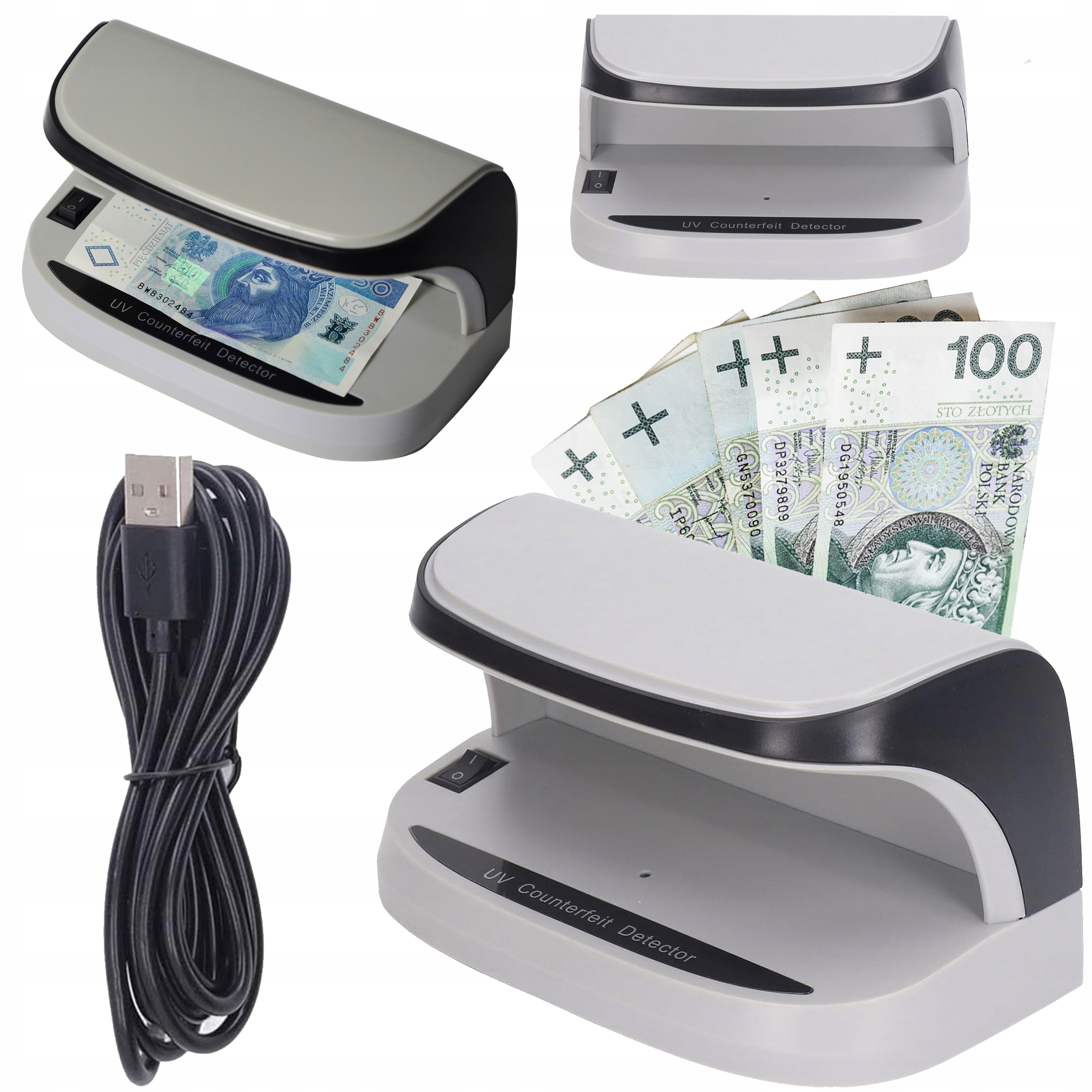 Detektor banknotów z Uv i bezprzewodowym działaniem, kompaktowy, przenośny