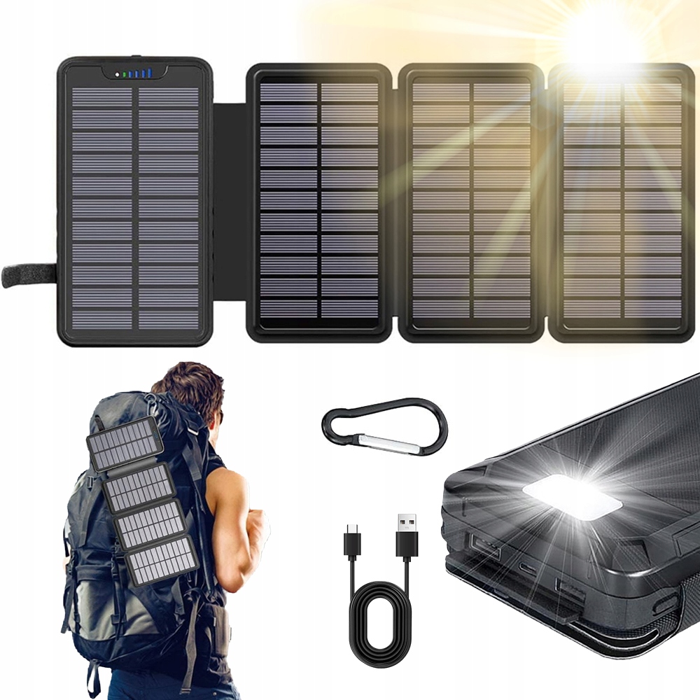 Solární Energetická Banka 26800 Mah S Durable Abs Pc Pouzdrem Pro Ochranu Zařízení