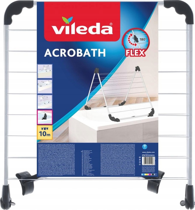 Levně Sušák na oblečení na vanu Vileda Acrobath