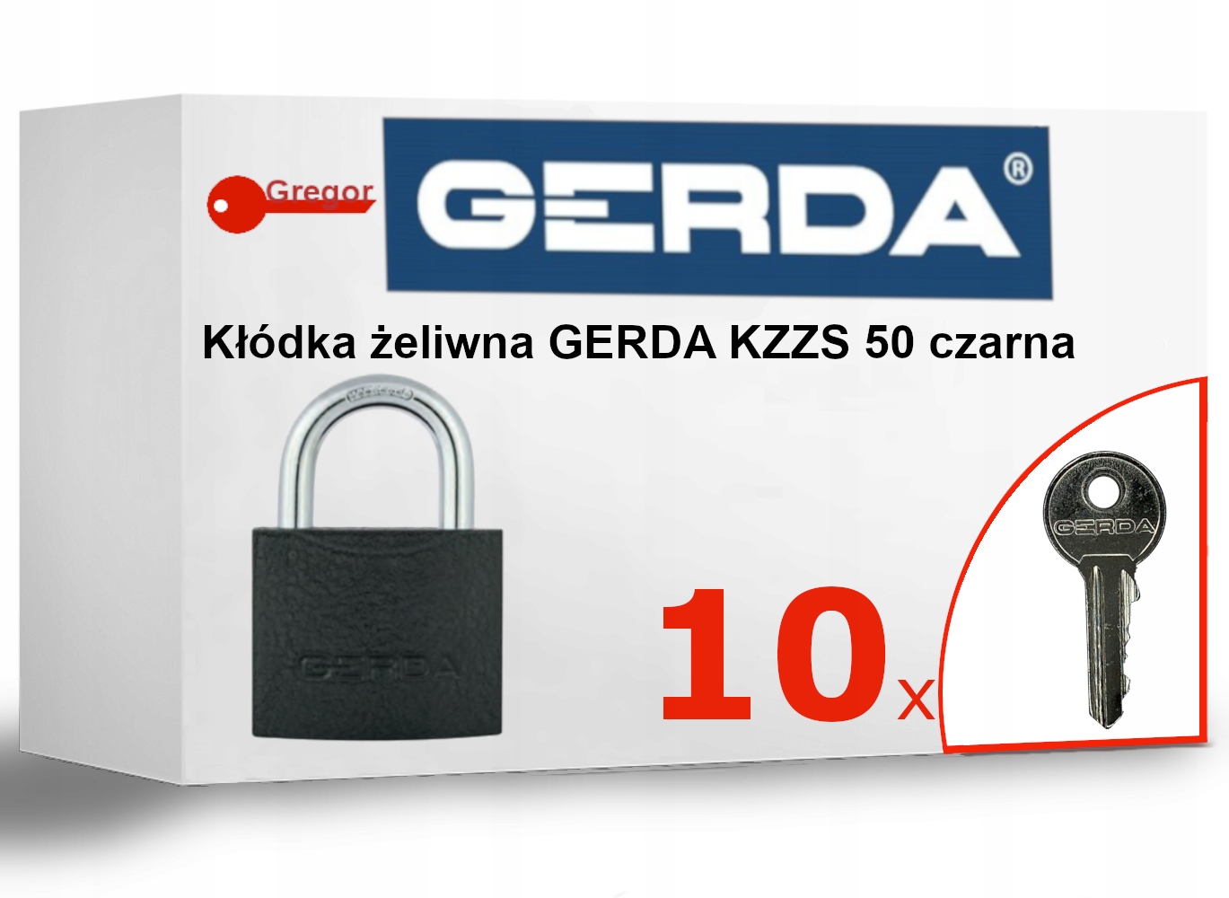 

Kłódka Gerda Iron Line Kzz S50 żeliwna 10 kluczy
