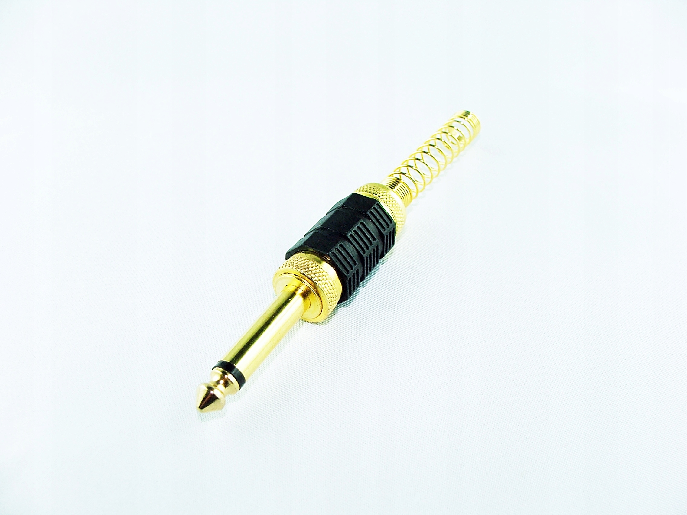 WTYK JACK 6,3mm MONO ZŁOTY HQ CZARNY