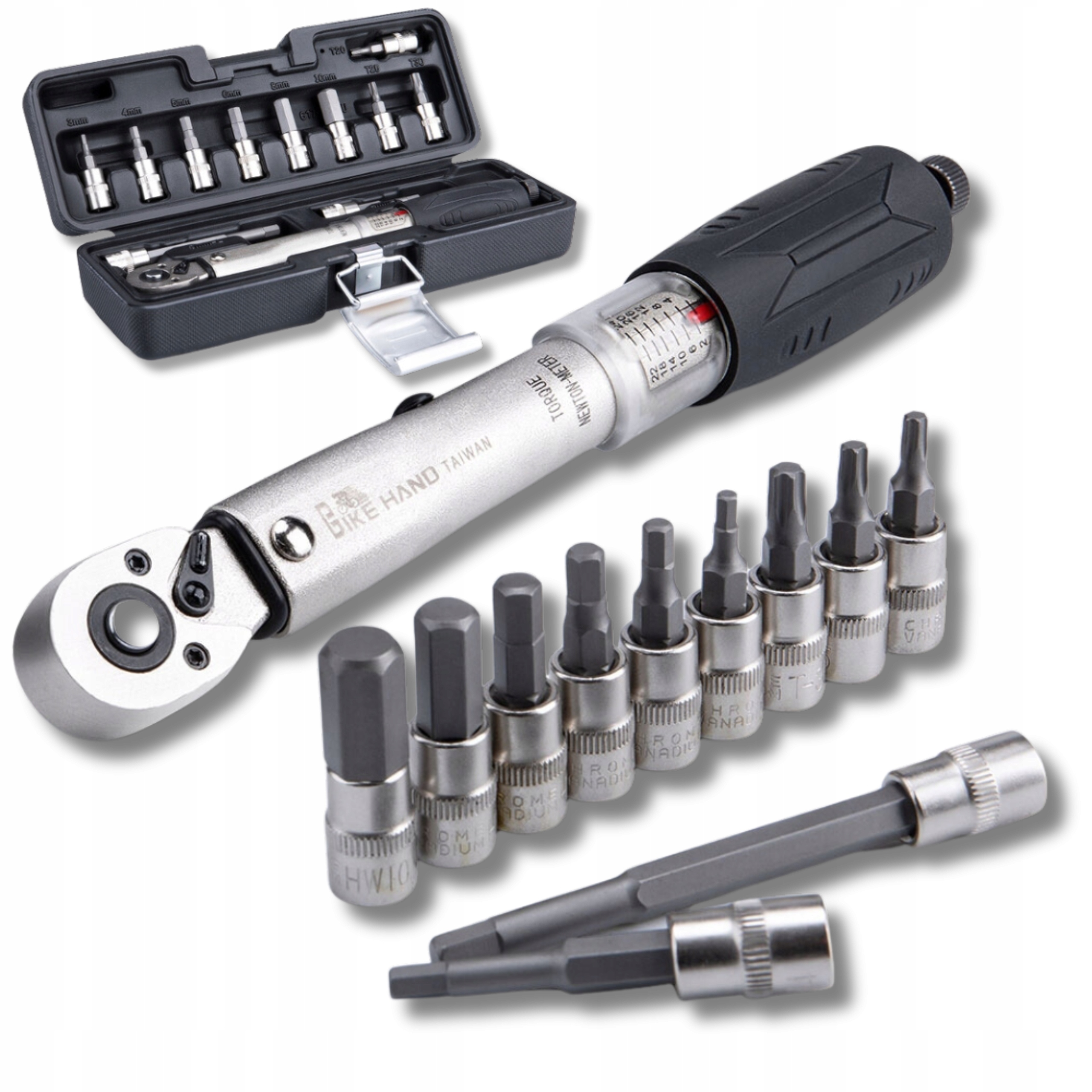 Klucz Dynamometryczny Rowerowy Nasadki Imbusowe 2-24Nm Bike Hand YC-617-2ST