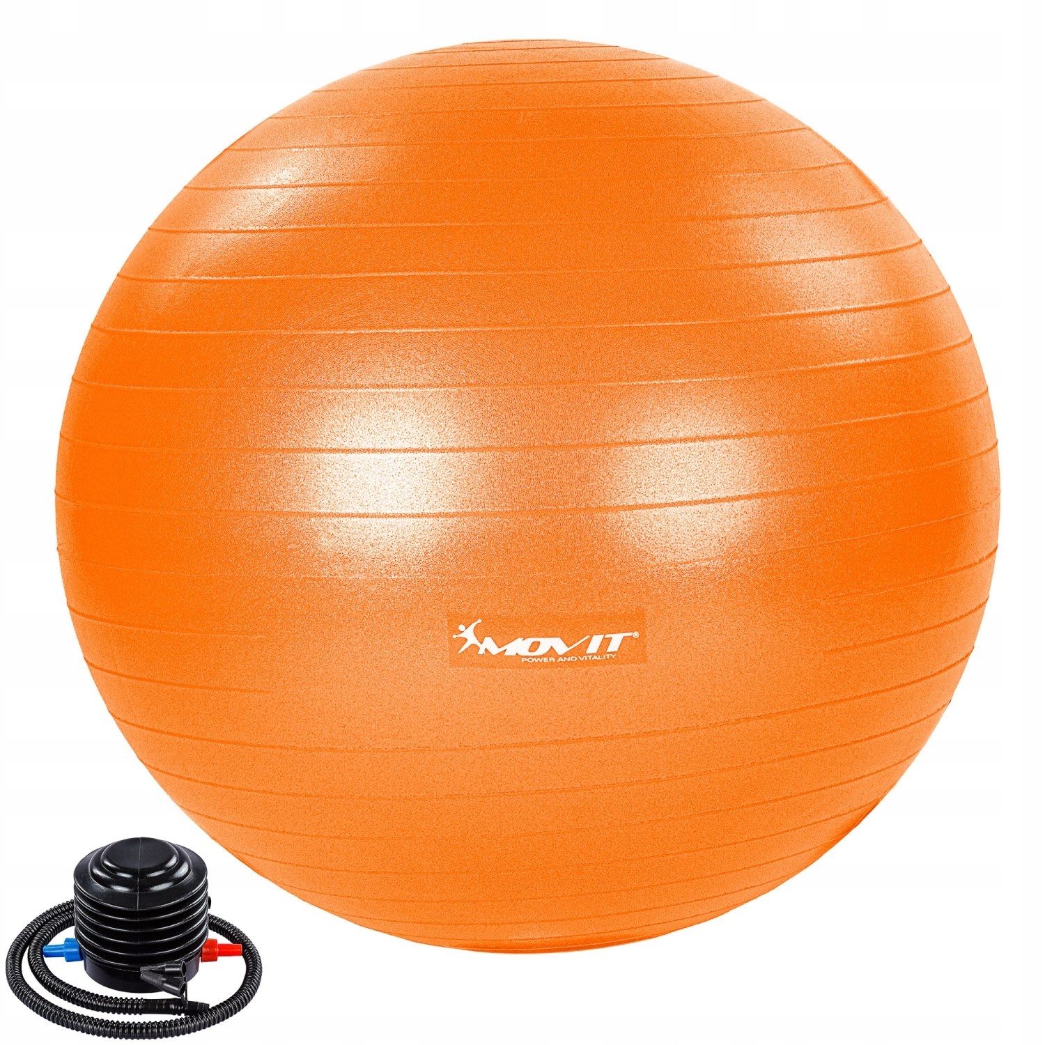 Pomarańczowa Piłka Fitness Do Ćwiczeń 85 CM Pompka