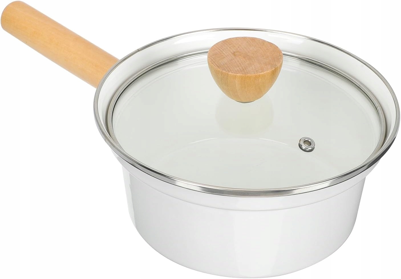 Rajnica smaltovaný Vaguelly 16 cm s nepriľnavým povrchom a odmerkou