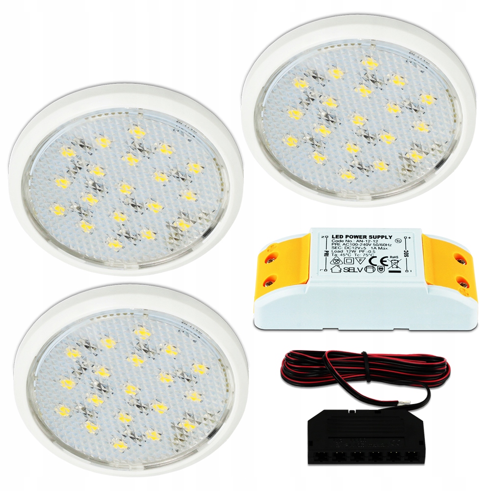 

Kpl 3X Lampa Podszafkowa Led Nad Blat Oczko Led