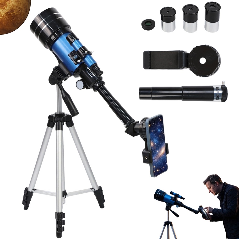 Teleskop astronomiczny 70mm dla początkujących zestaw edukacyjny dla dzieci
