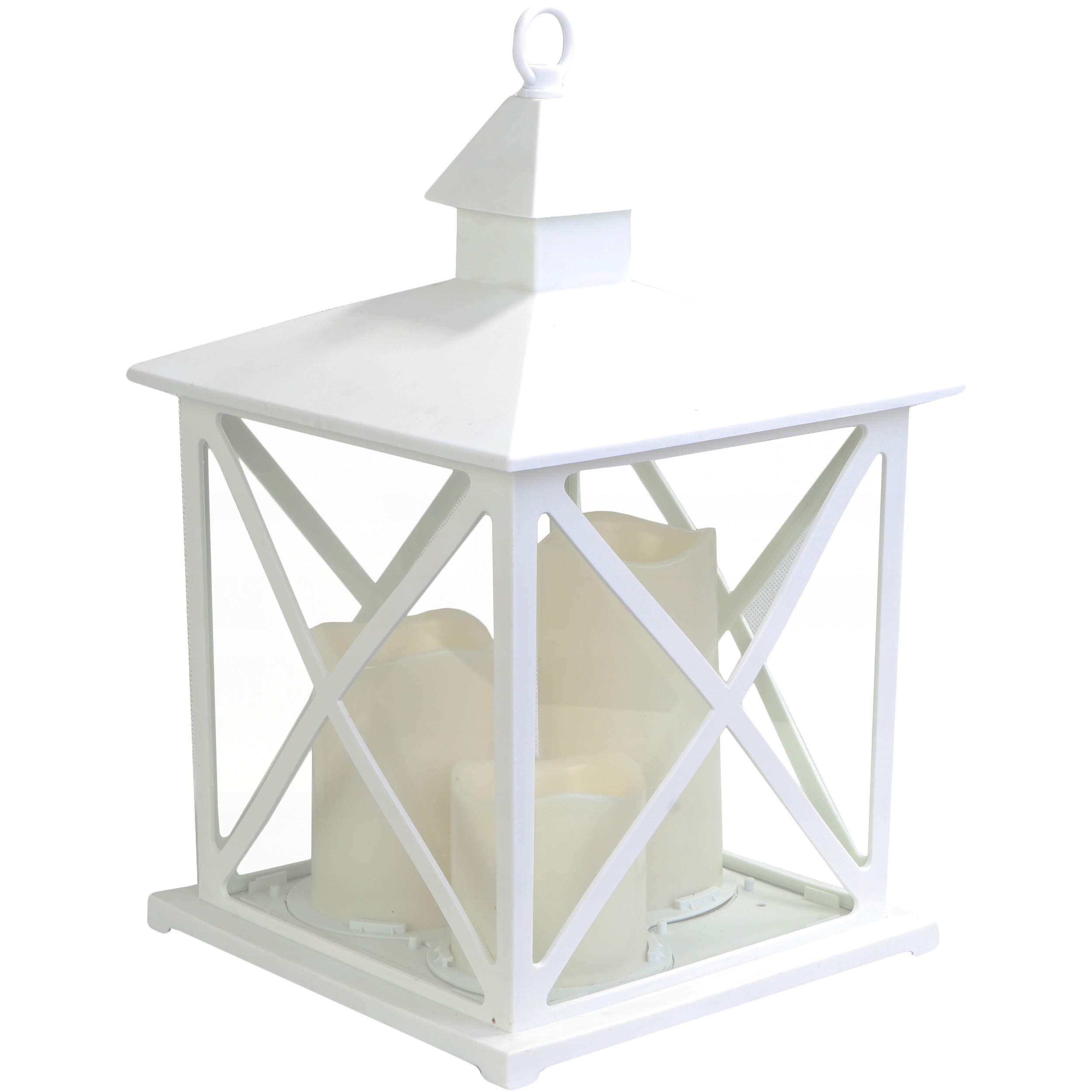 Lampa s 3 Led svíčkami, bílá