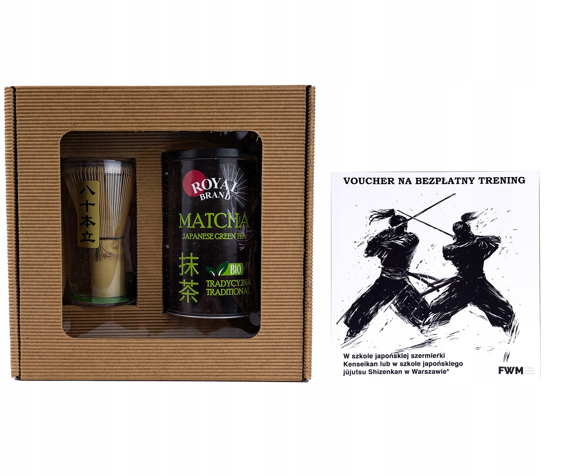 Tradiční sada pro Matcha Bio 100 g s Chasen Voucherem Samuraj Trénink