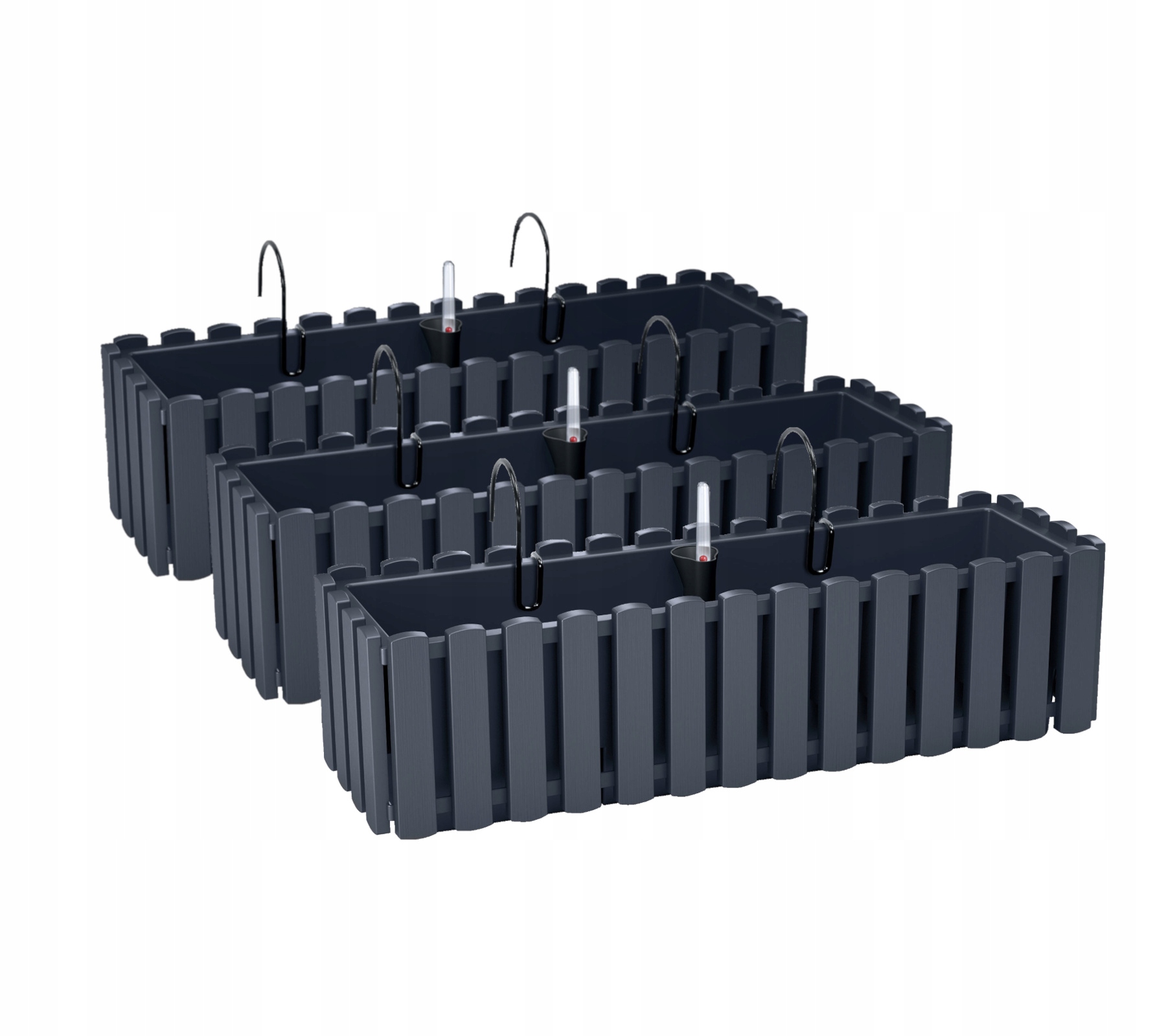 

3x Skrzynka donica balkonowa DDEF600 Haki System