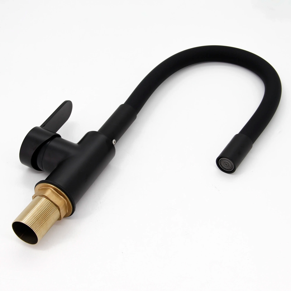 BATERIA ZLEWOZMYWAKOWA KUCHENNA CZARNA ELASTYCZNA WYLEWKA 360° FLEX CZARNA Linia Focus