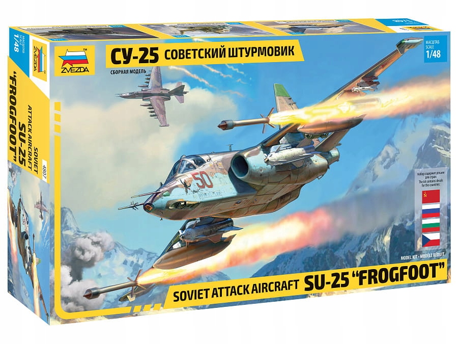 Su-25 Sovětská stíhačka 1:48 Zvezda 4807