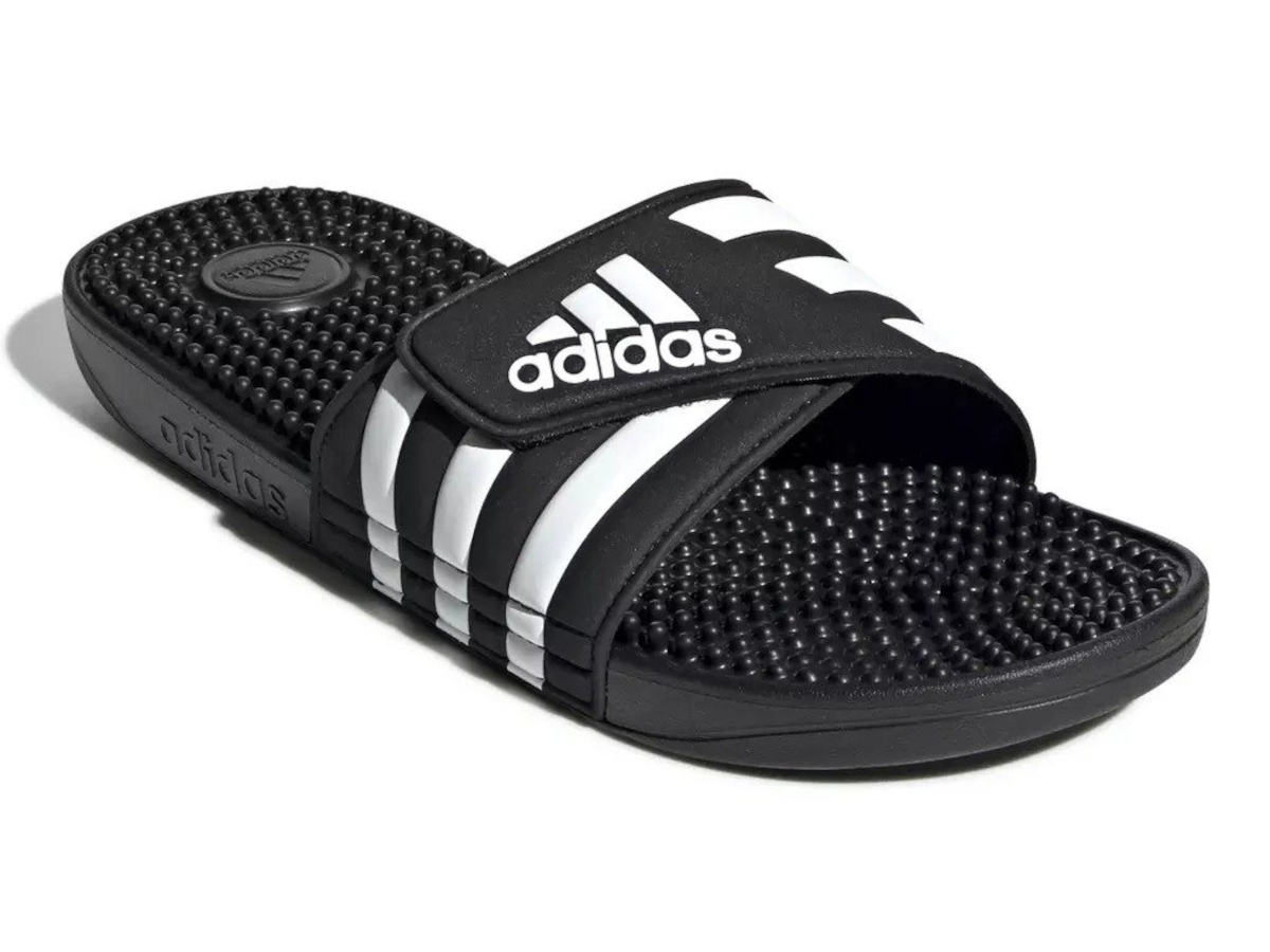 pánské pantofle Adidas Adissage F35580 černé s výstupky na suchý zip 40,5