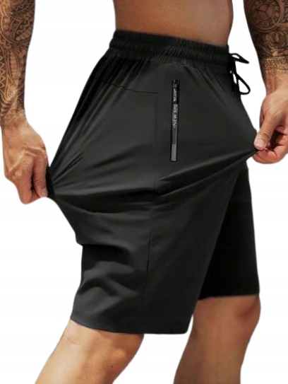 Shein Krótkie Spodenki Treningowe Czarne Z Wiązaniem XL 1DI