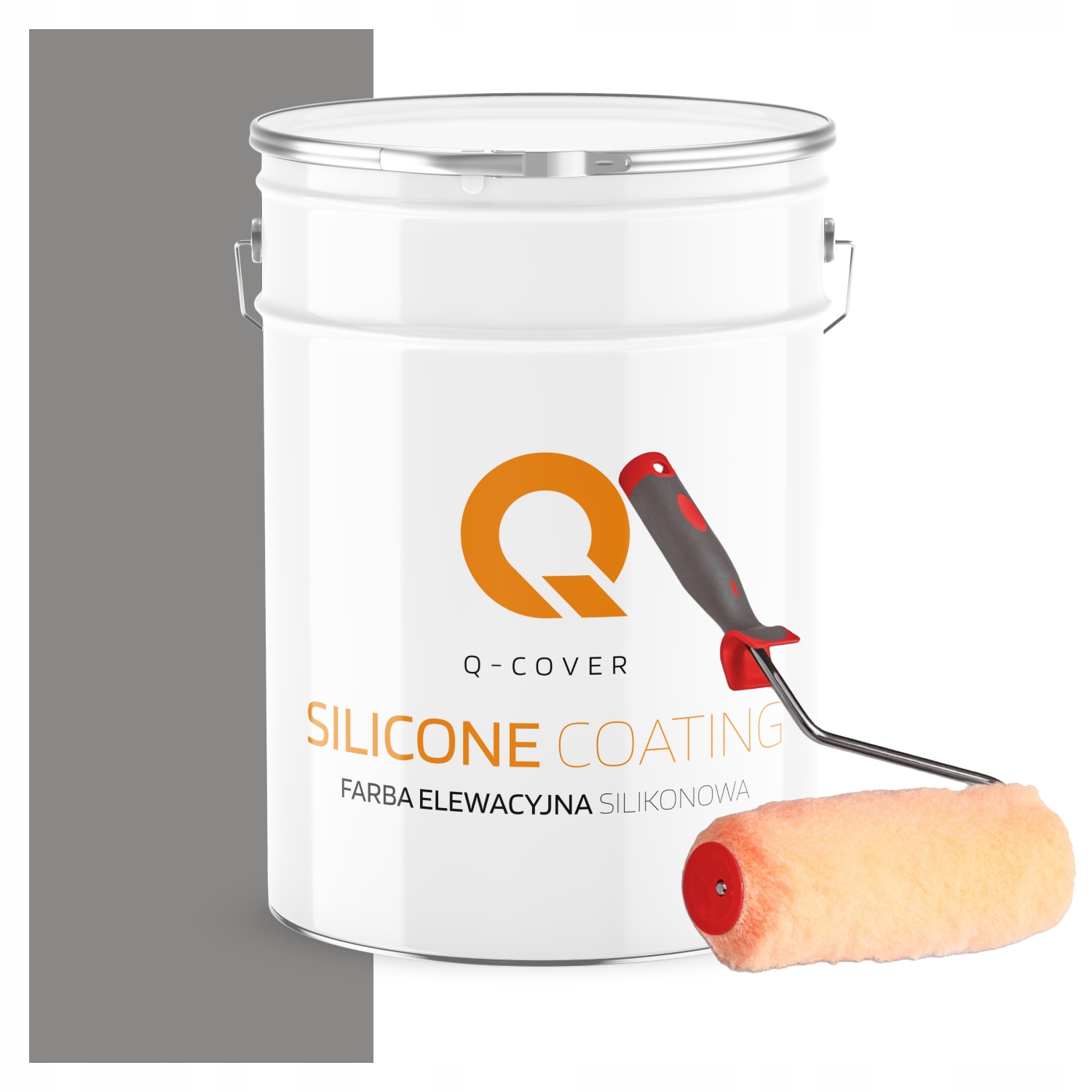 Vonkajšia fasádna farba na omietku 10L šedá oceľová Uv valček