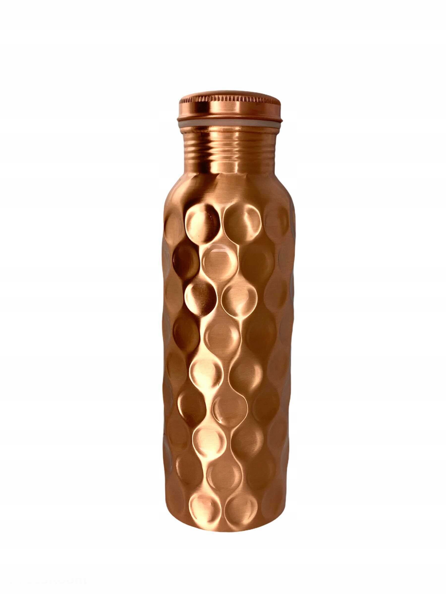 

Miedziana Butelka Półmat Wzór Diamentowy 700ml 220