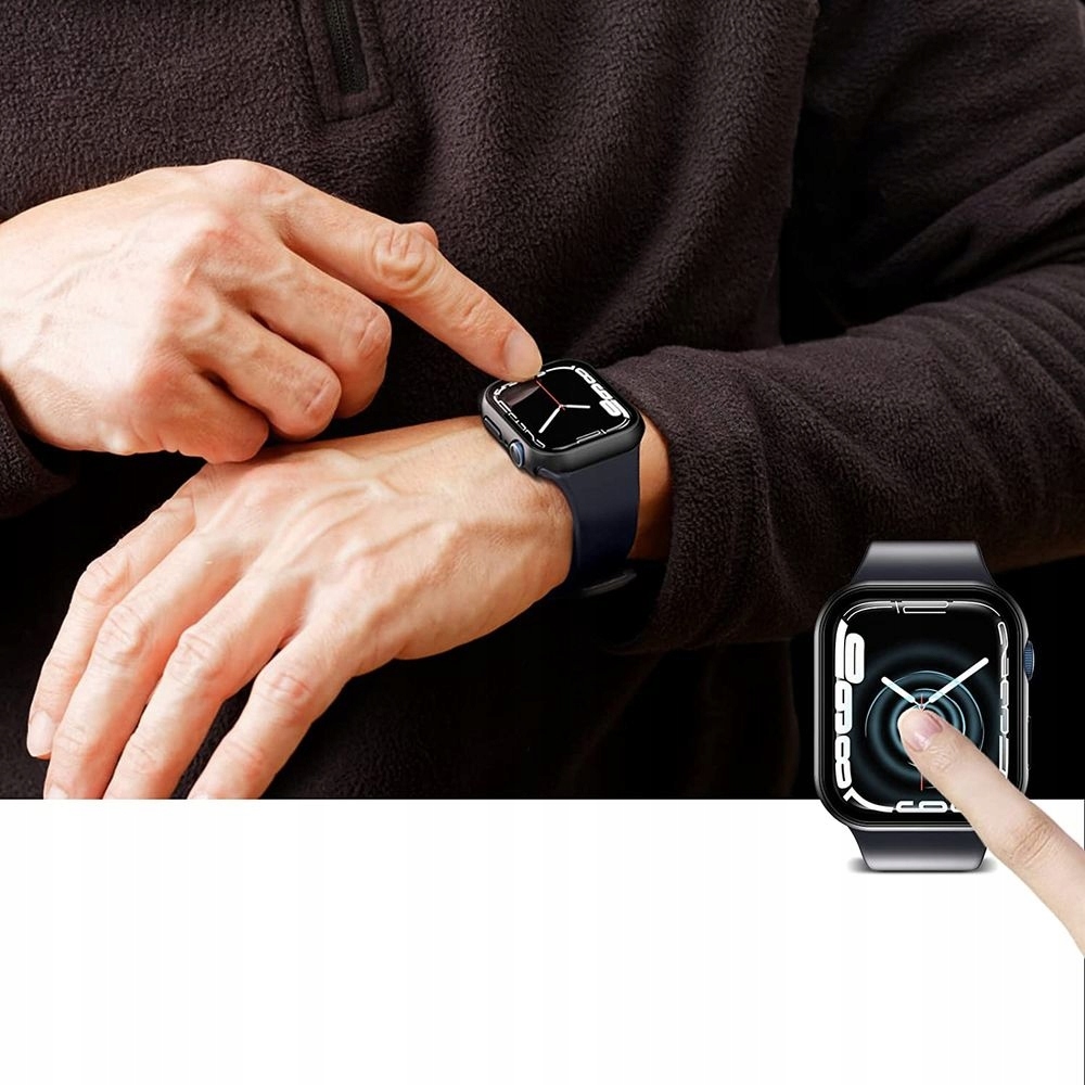 Hi5 Defender 2w1 ETUI SZKŁO do Apple Watch 8 45mm Pasuje do modelu Apple Watch 8 45mm