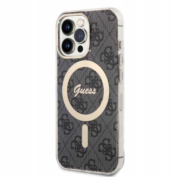 Guess Zestaw Case Charger Do Iphone 13 Pro 6.1 Hard Case 4G Print