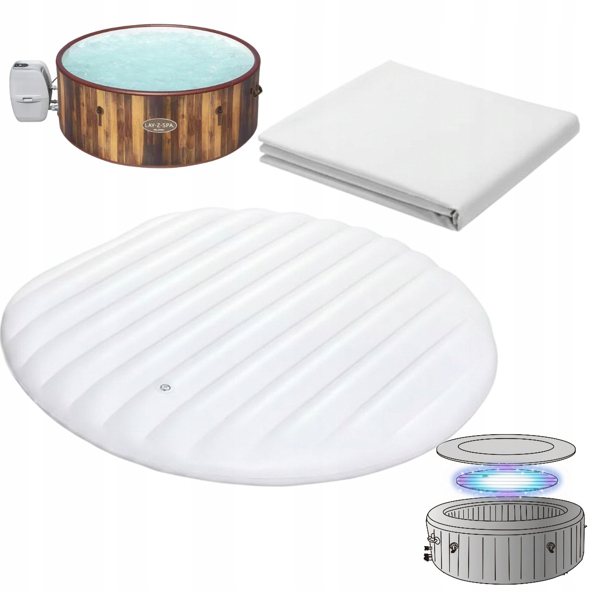 Izolační termonafukovací krytka pro Lay-Z-Spa Bestway 54333