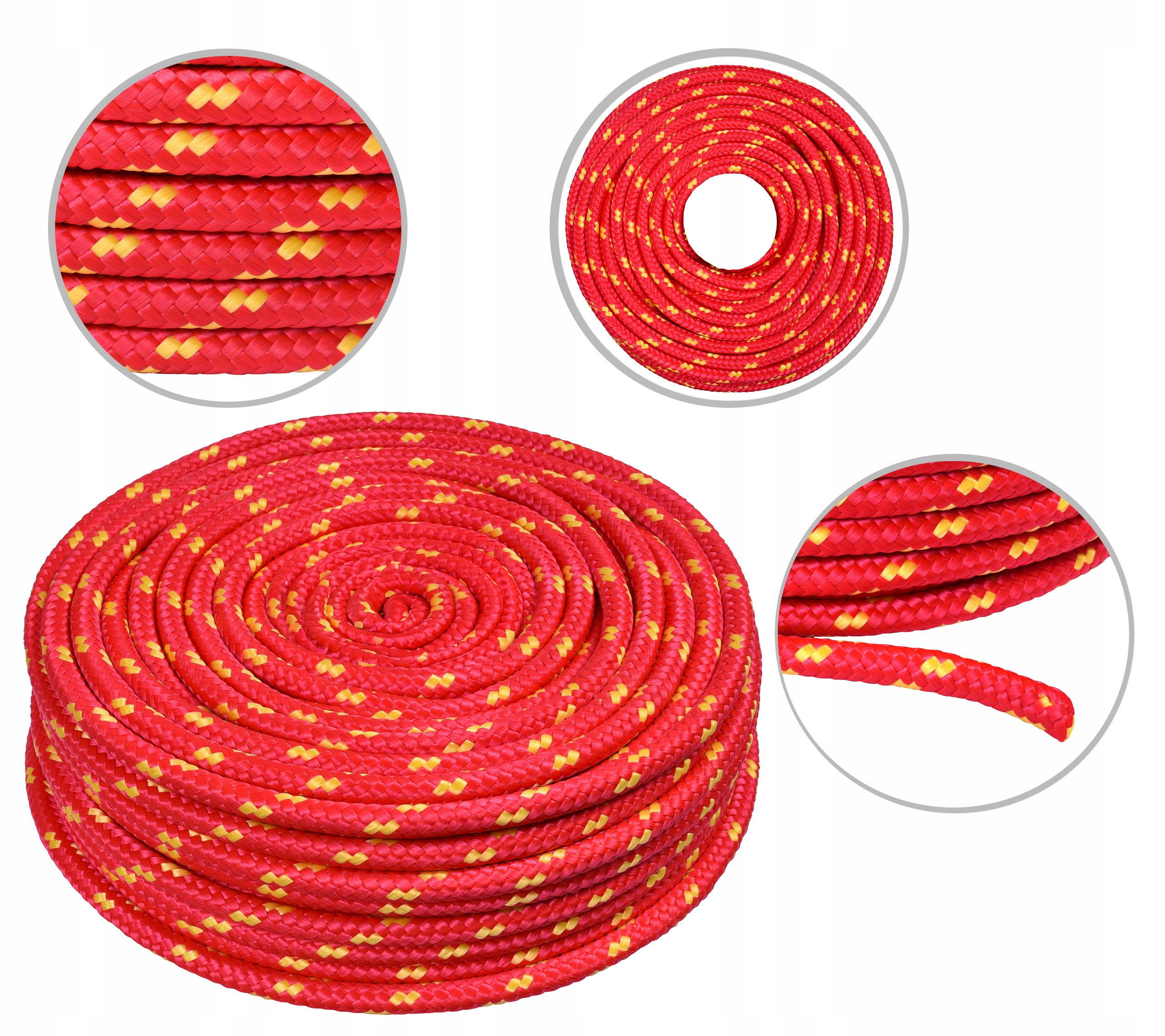 Polypropylenové lano 10 mm 100 m Pletená námořnická šňůra Silná