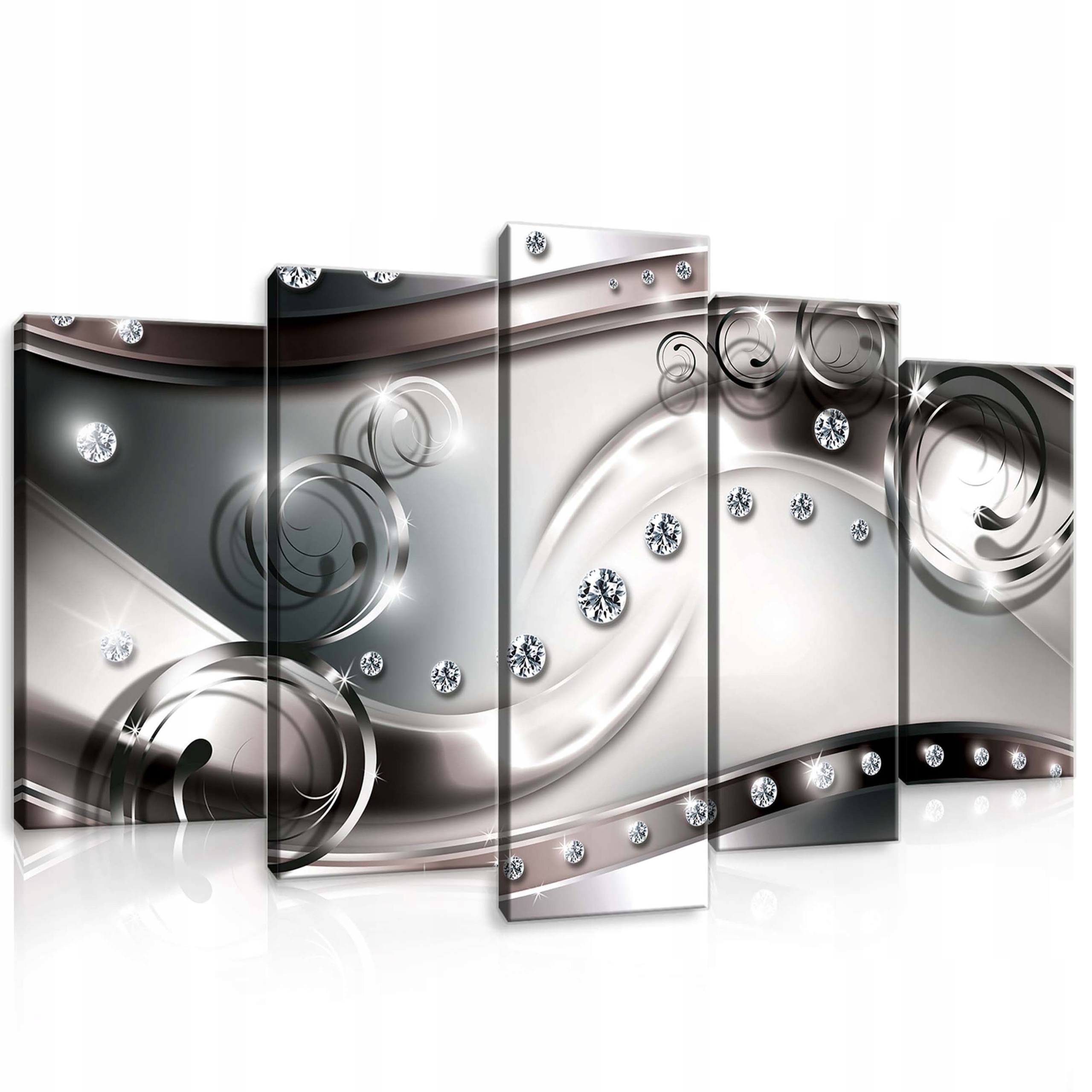 Obraz 100x60 Abstrakce moderní elegance luxus stříbro lesk interiér