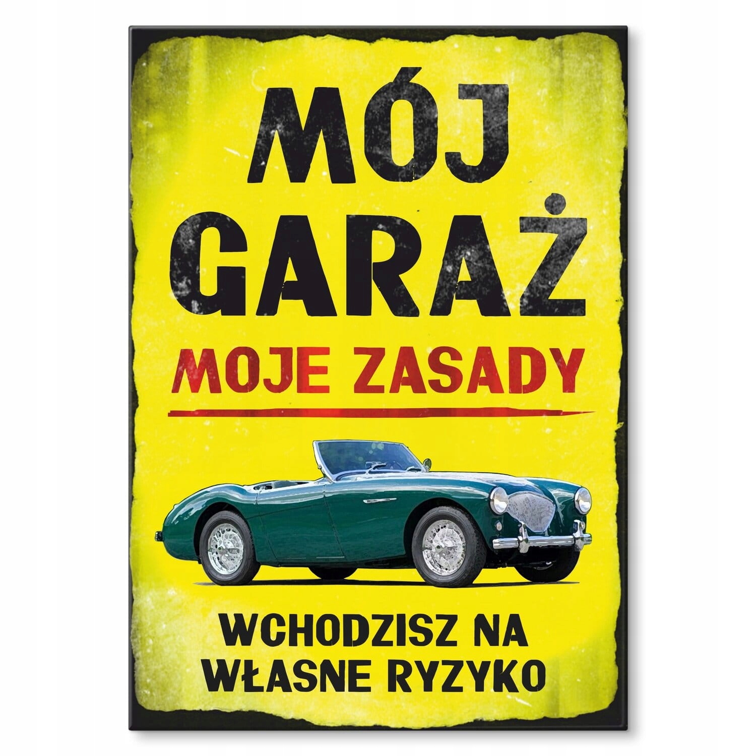 Plech dárek plakát plakát z kovu nápis tabule Moje garáž Moje pravidla