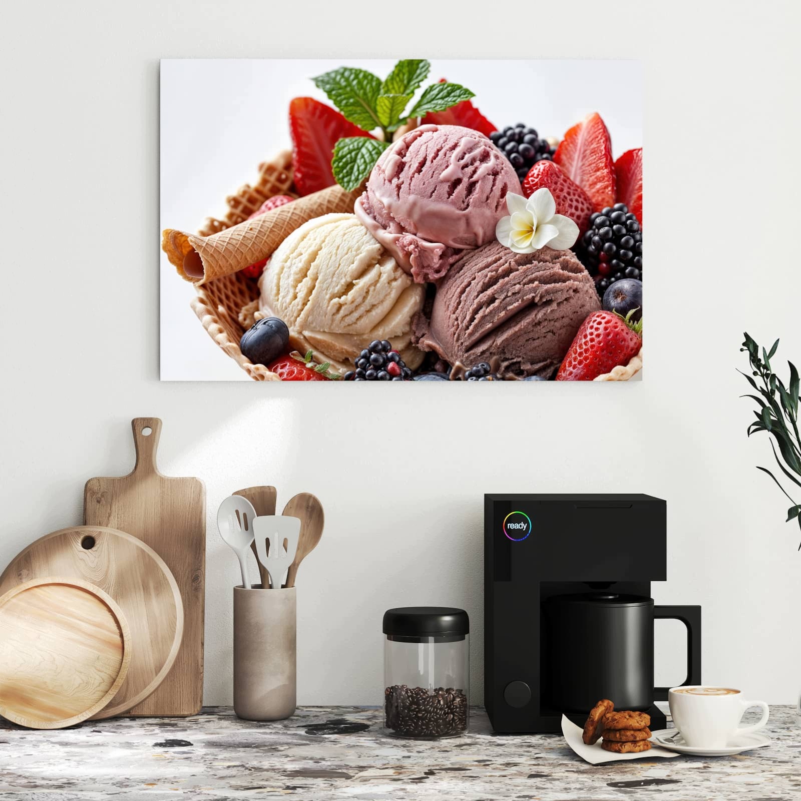 Magnetická tabule Wafel ledový s Ovoce 60 × 40 cm